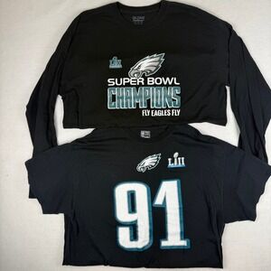 Philadelphia Eagles Super Bowl LII Champions Shirt Lot Fletcher Cox 91 Mens XL
